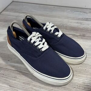 Chaps Canvas Sneakers Men's Size 7.5 Blue Low Top Lace Up Memory Foam Shoes